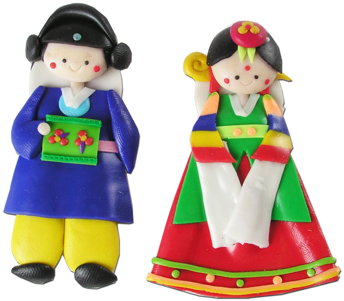 10 Pairs of Korean Doll Fridge Magnet